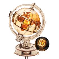 Puzzle de madeira 3D ROKR Luminous Globe com suporte 180 unidades para adultos