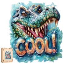 Puzzle de madeira Reouinty Cool Crocodile 500 peças para adultos