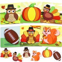 Puzzle de Madeira Tifeson - Thanksgiving - Pacote com 6 Peças para Crianças