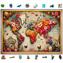 Puzzle de madeira WOODEN.CITY Mapa colorido de 1000 peças para adultos