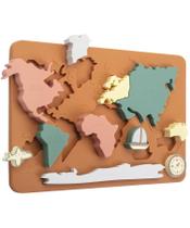 Puzzle de mapa mundial de silicone Mr. Pen para crianças de 3 anos ou mais