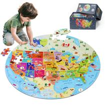 Puzzle DIGOBAY, Estados Unidos, 70 peças, mapa dos EUA para crianças de 4 a 10 anos
