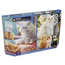 Puzzle Duplo 500 Pecas - Gatos GROW Puzzle Duplo 500 Pecas - Gatos GROW