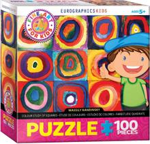 Puzzle EuroGraphics: Estudo de cores de quadrados de 100 peças