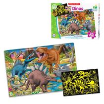 Puzzle Glow in the Dark Dinos 100 Peças - The Learning Journey