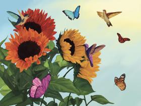 Puzzle GoodDay Puzzles 48 peças grandes para idosos Summer Bloom