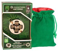 Puzzle HEX Hanayama - Nível 3 de Dificuldade com Bolsa de Armazenamento