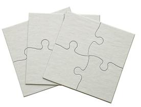 Puzzle INOVART Lil' Ones, 4 peças, branco, 4x4 cm, 50 quebra-cabeças Puzzle INOVART Lil' Ones, 4 peças, branco, 4x4 cm, 50 quebra-cabeças