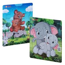 Puzzle Just Smarty Preschool Zoo para crianças de 3 a 5 anos, conjunto de 2