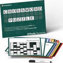 Puzzle Keeping Busy Crossword para adulto com estampa grande com 6 folhas Puzzle Keeping Busy Crossword para adulto com estampa grande com 6 folhas