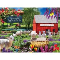 Puzzle KI Puzzles 1000 peças Karen Burke Spring Lambs Adult