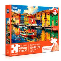 Puzzle Lagoa Com Barcos 300 Peças Numeradas Mentes Ativas Paisagem + 10 Anos Puzzle Lagoa Com Barcos 300 Peças Numeradas Mentes Ativas Paisagem + 10 Anos