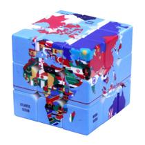 Puzzle Magic Cube Design do mapa-múndi Speed Cube 5,6 cm/2,2 Puzzle Magic Cube Design do mapa-múndi Speed Cube 5,6 cm/2,2