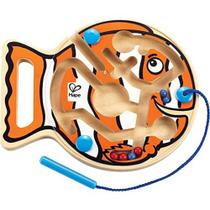 Puzzle magnético de madeira para labirinto infantil Hape Go-Fish-Go