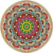 Puzzle Mandala de 1000 peças para adultos colorido com 66,6 cm de diâmetro. Puzzle Mandala de 1000 peças para adultos colorido com 66,6 cm de diâmetro.
