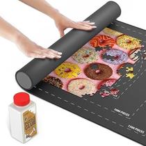 Puzzle Mat Rubber Roll Up Board 1500 peças com saco de armazenamento
