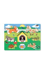 Puzzle Melissa & Doug Pets Wooden Peg 8 peças para crianças de 2 a 4 anos Puzzle Melissa & Doug Pets Wooden Peg 8 peças para crianças de 2 a 4 anos
