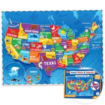 Puzzle Momo & Nashi, mapa dos Estados Unidos, 70 peças para
