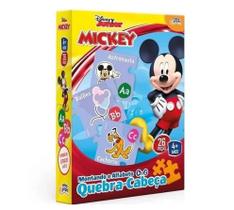 Puzzle Montando o Alfabeto Mickey 26 Peças - Toyster