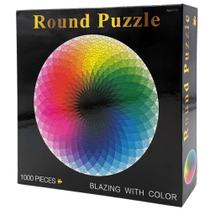 Puzzle Moruska, 1000 peças, cor arco-íris, redondo para adultos
