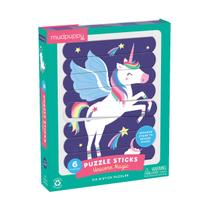 Puzzle Mudpuppy Unicorn Magic Puzzle Sticks para crianças de 3 a 6 anos