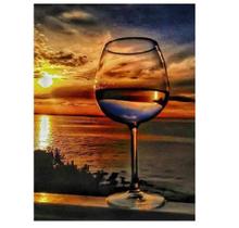Puzzle najiaxiaowu Sunset Sea Wine Glass 1000 peças
