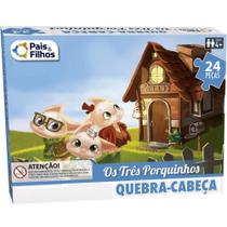 Puzzle Os 3 Porquinhos 24 Peças - Pais e Filhos
