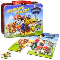 Puzzle Paw Patrol de 24 peças em lata com alça de +3 anos