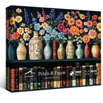 Puzzle PICKFORU Wildflower Vintage Flower Book 1000 peças Puzzle PICKFORU Wildflower Vintage Flower Book 1000 peças