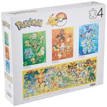 Puzzle Pokémon 4 em 1 - Buffalo Games - 300/500 Peças Puzzle Pokémon 4 em 1 - Buffalo Games - 300/500 Peças
