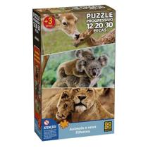 Puzzle Progressivo Animais e seus filhotes - Grow