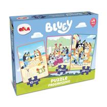 Puzzle Progressivo Bluey 12, 20 e 30 Peças - Elka