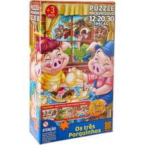 Puzzle Progressivo Monte E Conte Três Porquinhos Grow 03561 Puzzle Progressivo Monte E Conte Três Porquinhos Grow 03561