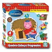 Puzzle Progressivo - Os Três Porquinhos - Nig Brinquedos Puzzle Progressivo - Os Três Porquinhos - Nig Brinquedos