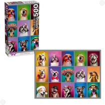 Puzzle Quebra-Cabeça 500 Peças Cães Estilosos 04592 - Grow Puzzle Quebra-Cabeça 500 Peças Cães Estilosos 04592 - Grow