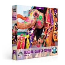 Puzzle Quebra-cabeça Índia Elefante Colorido 1000 Peças 2635 - Toyster