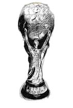 Puzzle Taça Copa Do Mundo Colorida De 300 Peças