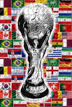 Puzzle Taça Copa Do Mundo Colorida De 300 Peças