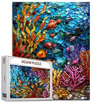 Puzzle Tucocoo Stained Glass Ocean 1000 peças 70x50 cm Puzzle Tucocoo Stained Glass Ocean 1000 peças 70x50 cm