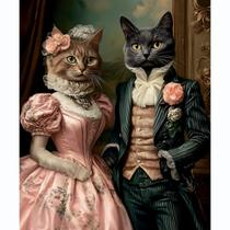 Puzzle TumbAumba Victorian Cats The Elegant Pair Portret 1000 unidades Puzzle TumbAumba Victorian Cats The Elegant Pair Portret 1000 unidades