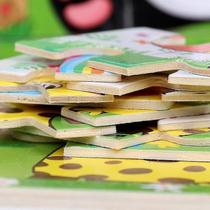 Puzzle Wooden Kids Baby Wood Cartoon Veículo Animals Learn Puzzle Wooden Kids Baby Wood Cartoon Veículo Animals Learn