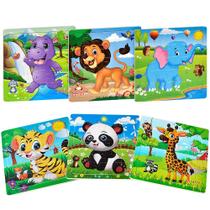 Puzzles CHAFIN para crianças de 3 a 5 anos e brinquedos de madeira para crianças pequenas, pacote com 6 Puzzles CHAFIN para crianças de 3 a 5 anos e brinquedos de madeira para crianças pequenas, pacote com 6