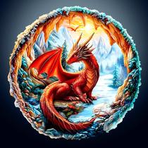 Puzzles de madeira DOCRAGI Crimson Dragon 3D Vision 295 unidades