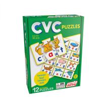 Puzzles Junior Learning CVC com 12 quebra-cabeças para crianças Puzzles Junior Learning CVC com 12 quebra-cabeças para crianças