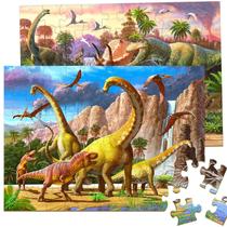 Puzzles RANSUNN Dinosaur World, 60 peças para crianças de 4 a 8 anos, pacote com 2