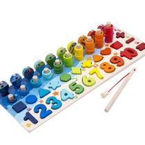 Puzzles Sorter Toy 4 em 1 Wooden Number Fishing Game Kids Puzzles Sorter Toy 4 em 1 Wooden Number Fishing Game Kids