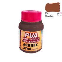 PVA Tinta Fosca p/ Artesanato 37ml Chocolate Acrilex 814