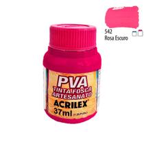 PVA Tinta Fosca p/ Artesanato 37ml Rosa Escuro Acrilex 542