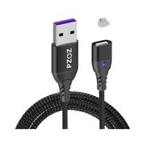 Pzoz-micro usb tipo c cabo magnético, carregamento super rápido, 5a, para iphone, huawei, xiaomi