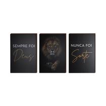 QADR105-Kit 3 Quadros Decorativos Nunca Foi Sorte Sempre Foi Deus 40x60cm QADR105-Kit 3 Quadros Decorativos Nunca Foi Sorte Sempre Foi Deus 40x60cm